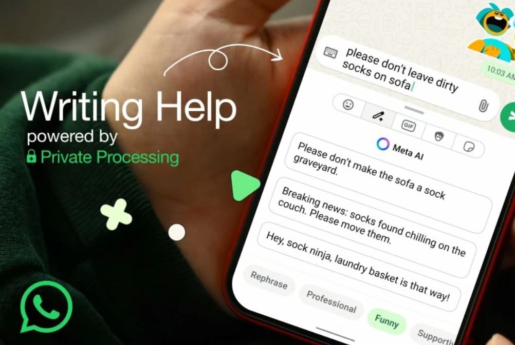 "واتساب" تطلق "Writing Help" لصياغة الرسائل بالذكاء الاصطناعي