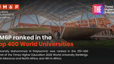جامعة UM6P الأولى مغربيًا وشمال إفريقيًا في تصنيف "تايمز 2026"