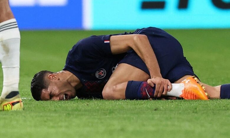 إصابة أشرف حكيمي تُربك باريس سان جيرمان والمنتخب المغربي