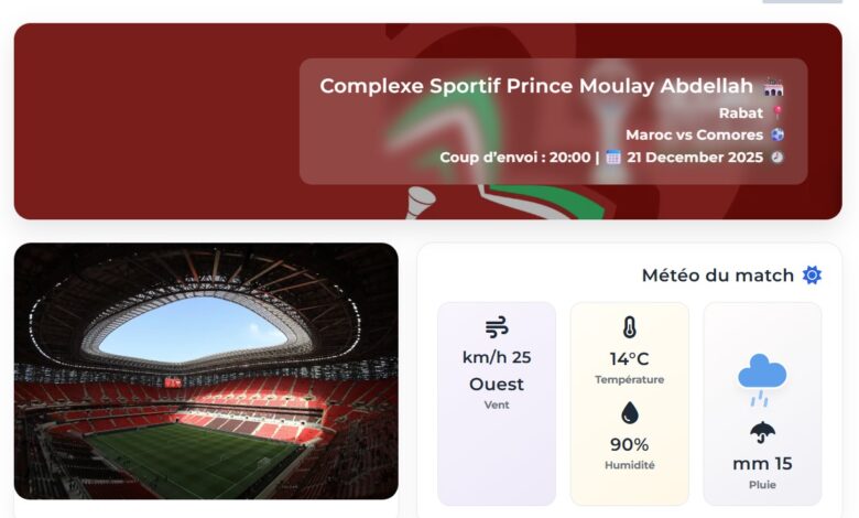 الأرصاد الجوية تطلق خدمة "طقس المباراة" الخاصة بكأس أمم إفريقيا 2025