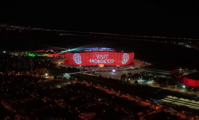"المغرب، أرض الأنوار".. حملة تضيء واجهة ملعب الأمير مولاي عبد الله بالرباط