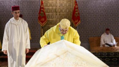 جلالة الملك يترحم على روح المغفور له الملك محمد الخامس