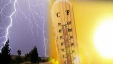 طقس الأحد: حرارة مرتفعة وزخات مطرية متفرقة