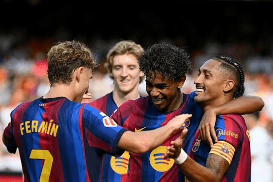 لامين يامال يقود برشلونة لاكتساح فالنسيا بخماسية نظيفة