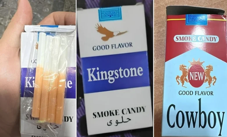 "ما تقيش ولدي" تحذر من حلويات في علب تشبه سجائر